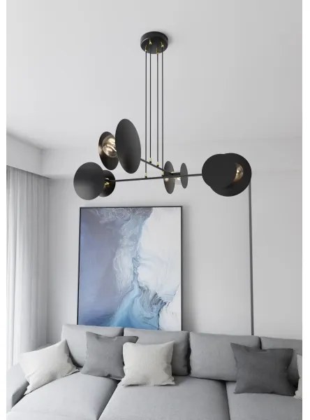 Luster na lanku IDEA 4xE27/15W/230V čierna