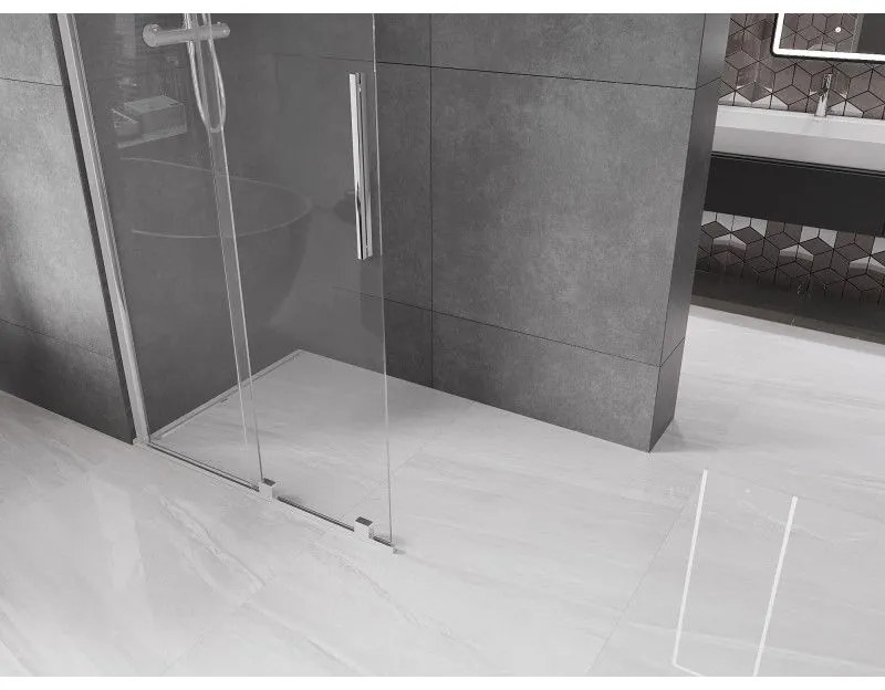 Mexen Velar, posuvné dvere typu Walk-in 70x200 cm, 8mm číre sklo, chrómová, 871-070-000-03-01
