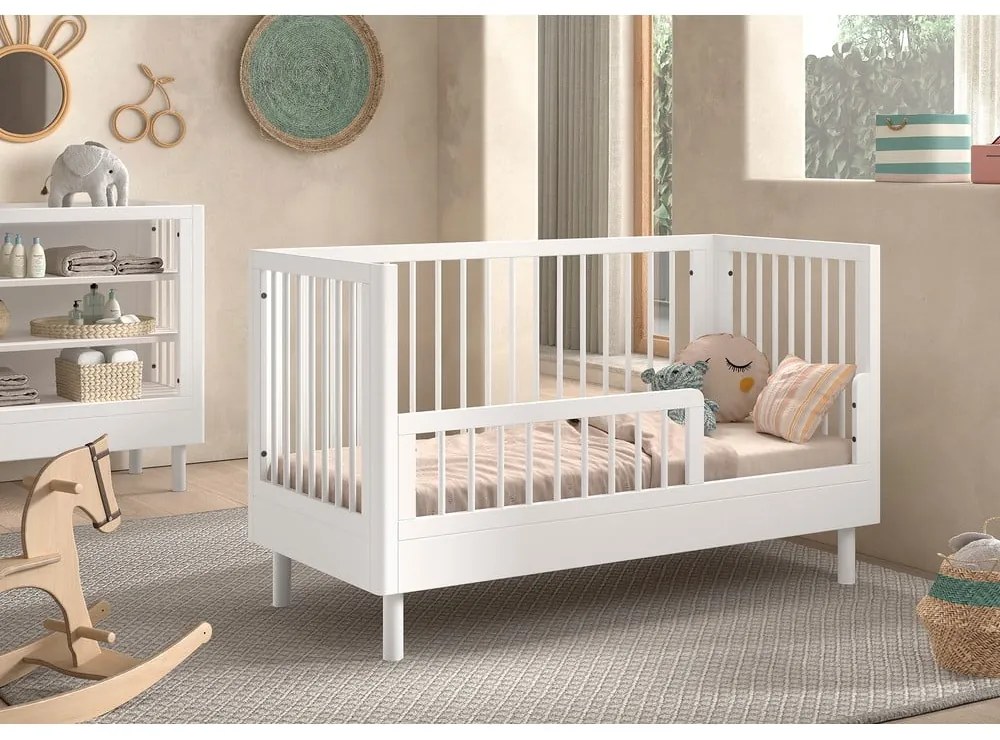 Biela postieľka z bukového dreva 70x140 cm Forrest – Vipack