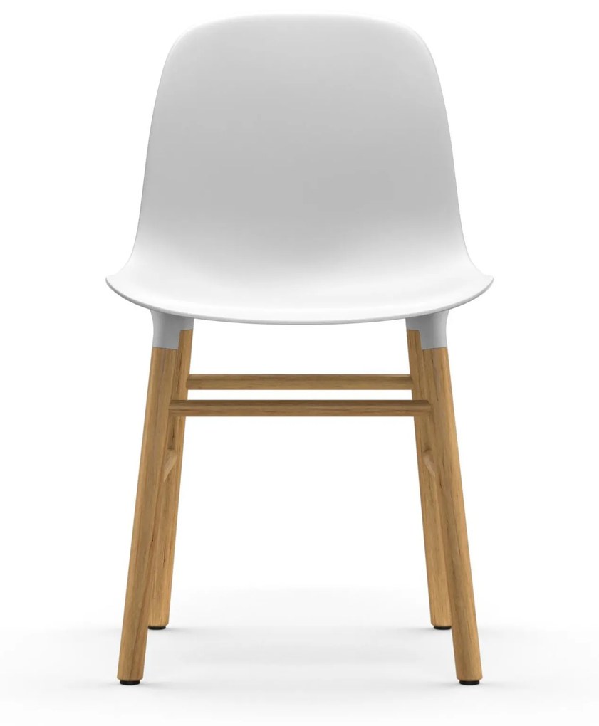 Stolička Form Chair – biela/dub