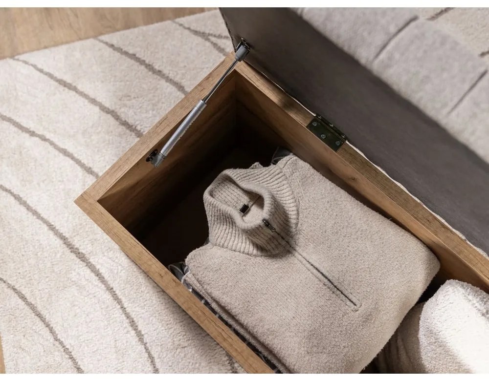 Lavica vo svetlo sivej a prírodnej farbe Oceane – Bobochic Paris