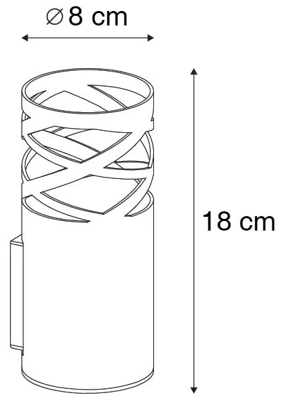 Dizajnová nástenná lampa biela - Arre