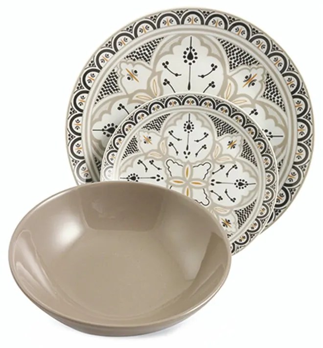 18-dielna súprava riadu z porcelánu a kameniny Villa d'Este Marocco