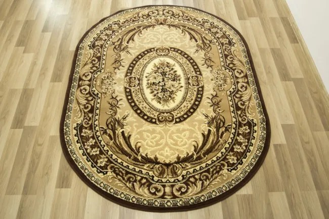 Koberec Gold 042/12A Ornament béžový / hnedý