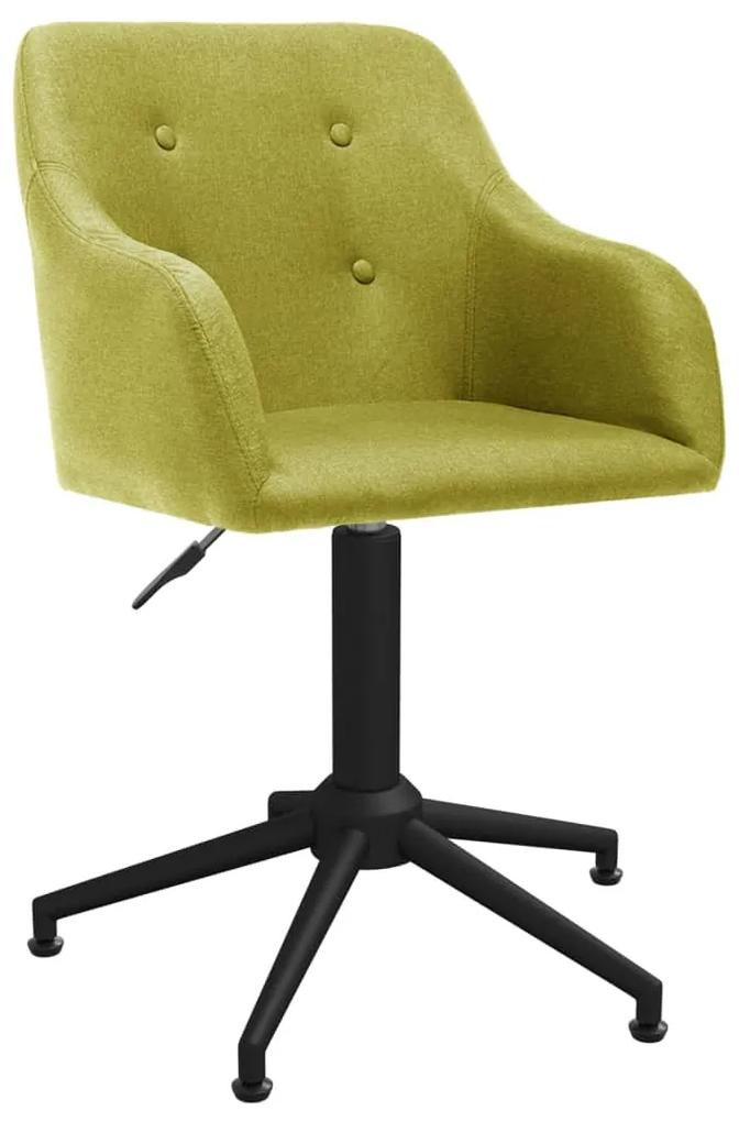 Otočná jedálenská stolička, zelená, látková