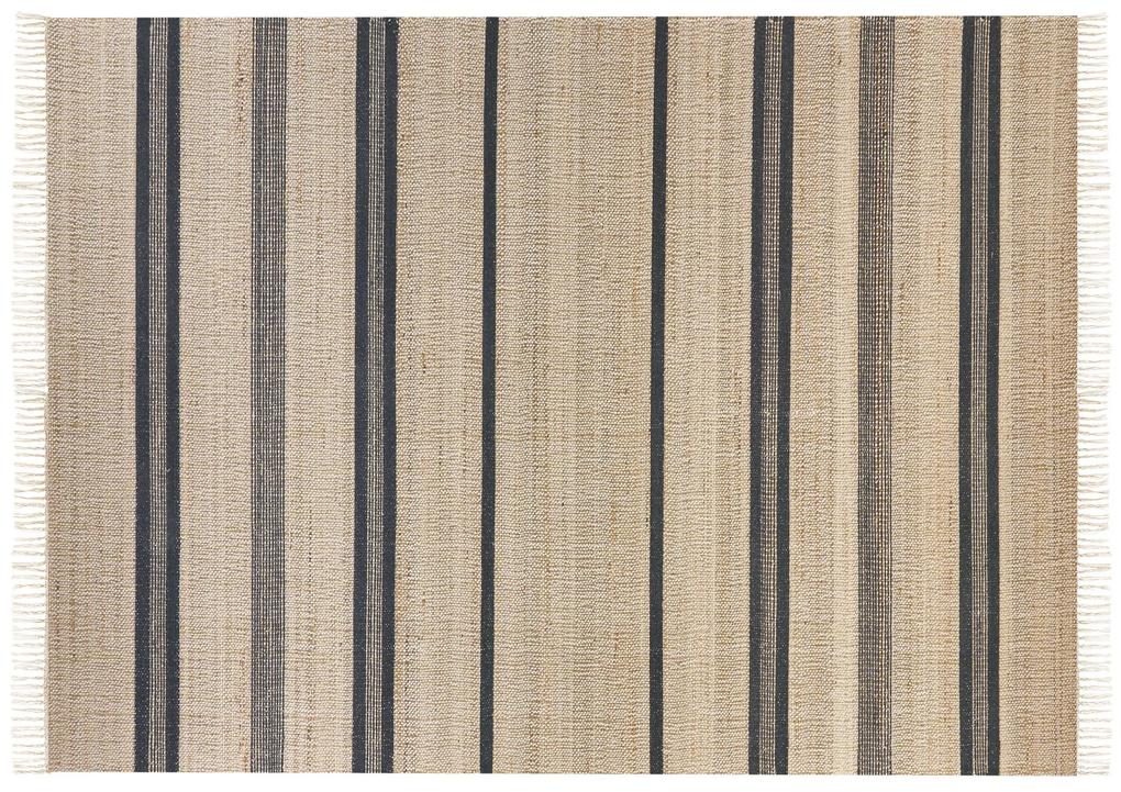 Jutový koberec 160 x 300 cm béžová/sivá TALPUR Beliani
