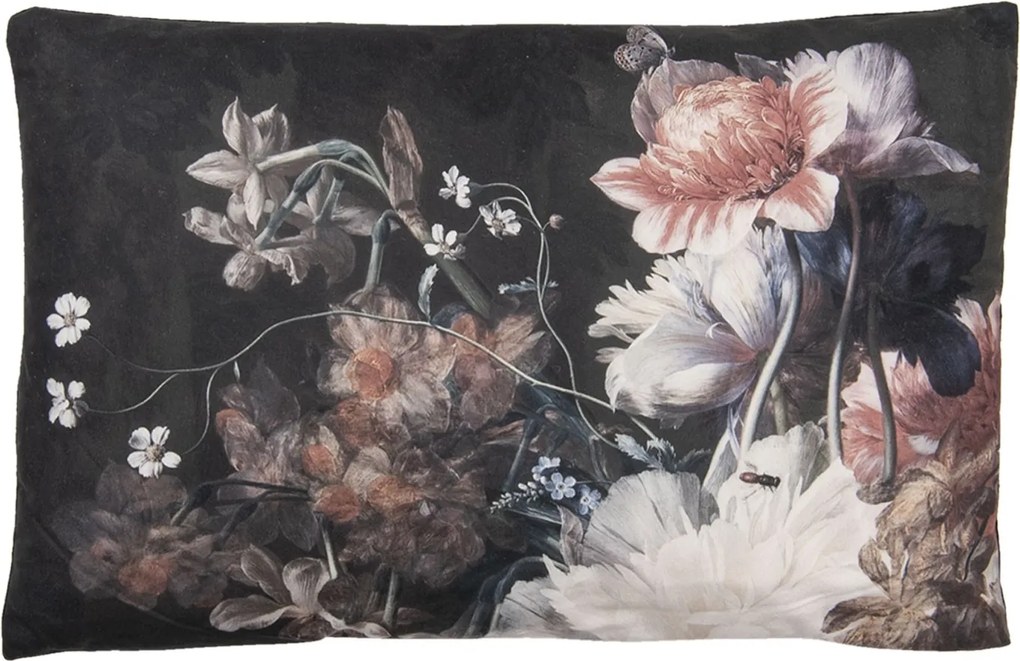 Vankúš s motívom pivoniek a narcisov s výplňou - 60 * 40 cm