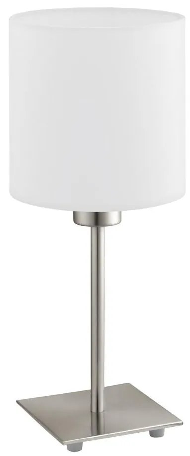 Eglo Eglo - Stolná lampa TUNJA 1xE27/60W/230V 26,5 cm matný chróm/biela EG32509G