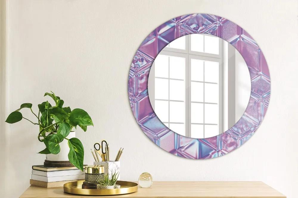 Okrúhle dekoračné zrkadlo s motívom Abstraktný surálny fi 50 cm