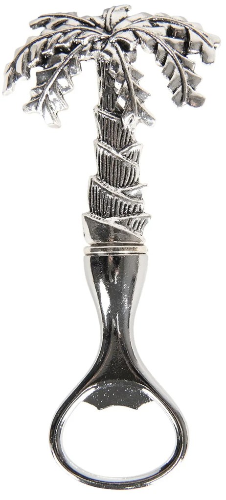 Strieborný kovový otvárač na fľaše Palma - 7 * 3 * 14 cm