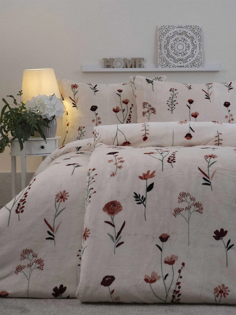 Predĺžené obliečky mikroplyš Exclusive – Vlčie maky béžové
