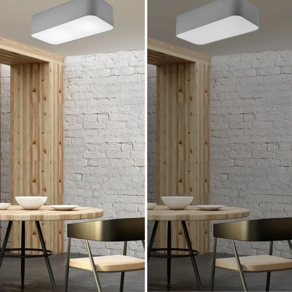 Stropné svietidlo SIRJA SQUARE 2xE27/15W/230V šedá