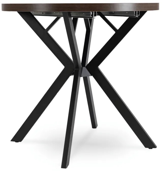 JAKS Okrúhly rozkladací stôl 80 - 160 cm orech Dorian