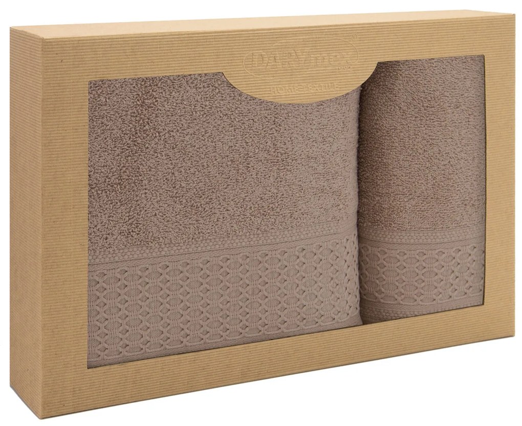 BAVLNENÉ UTERÁKY SOLANO SADA 1 KS 50X90 CM, 1 KS 70X140 CM BÉŽOVÁ