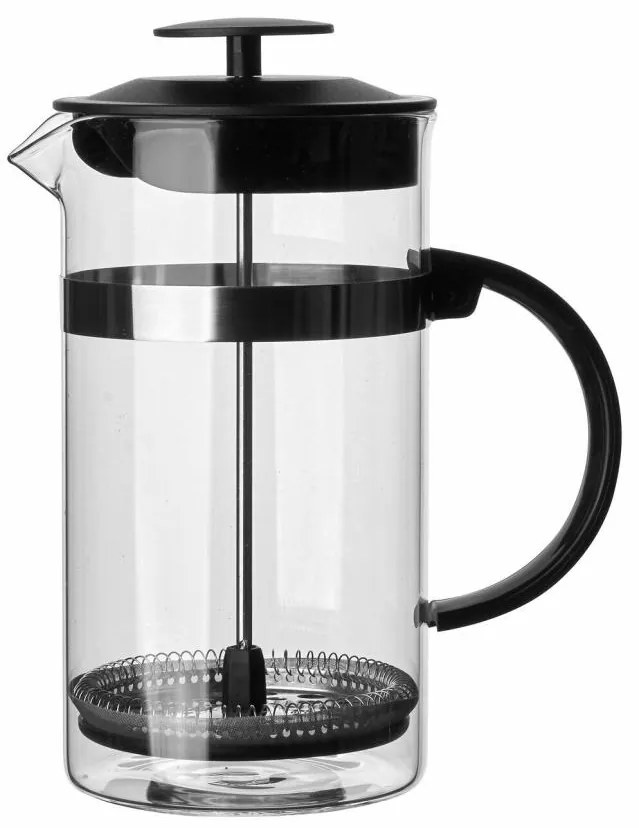 Kanvica na kávu a čaj 1000ml sitko-piest, nerez FRENCH PRESS