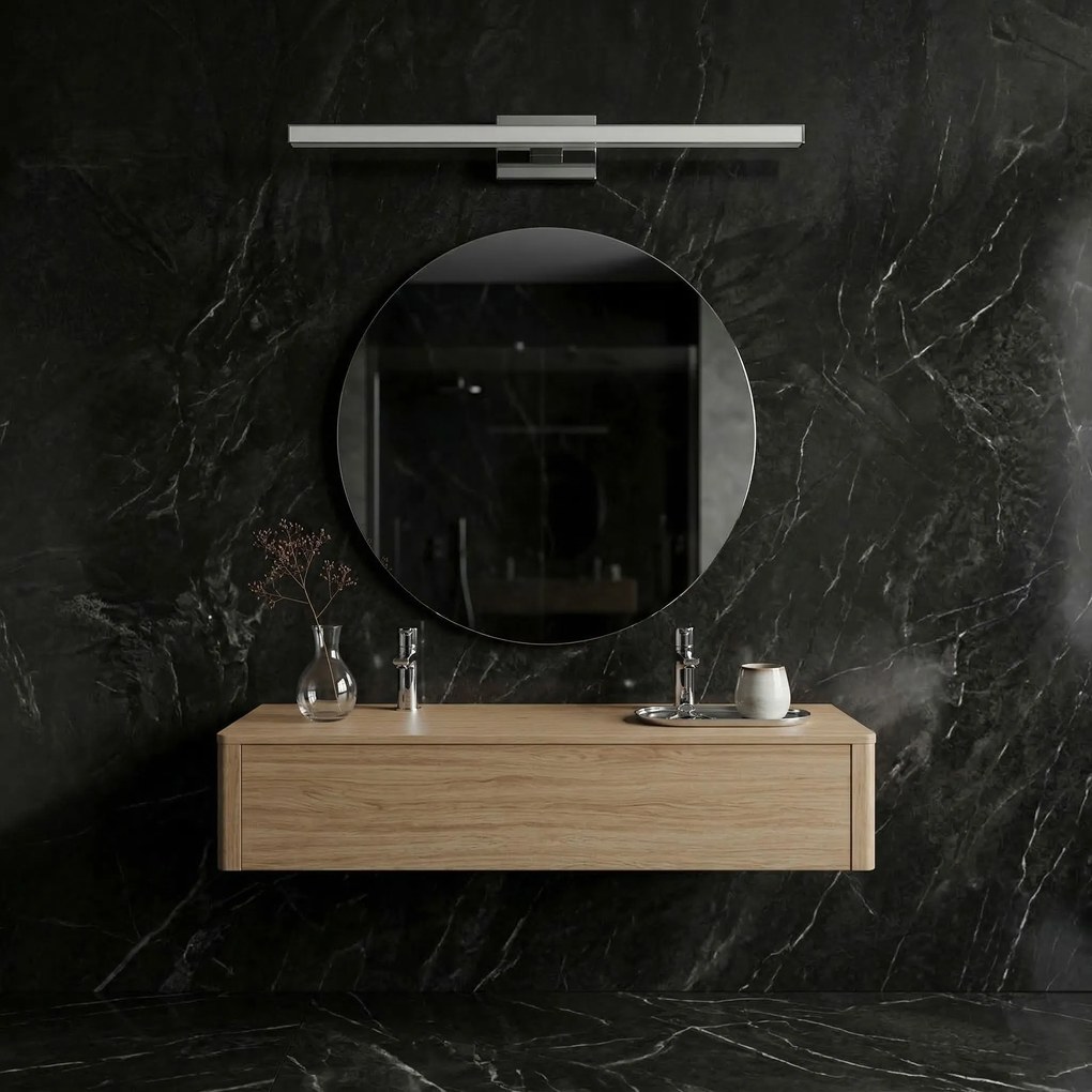Toolight Toolight, LED nástenné svietidlo 80 cm, 13W, 1000lm, 4000K, APP1847-1W, chrómová, OSW-66002