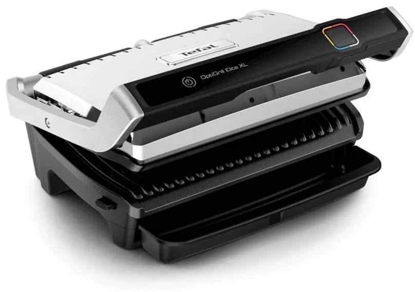 Elektrický gril Tefal OptiGrill Elite XL GC760D30 Nerezový/Čierny