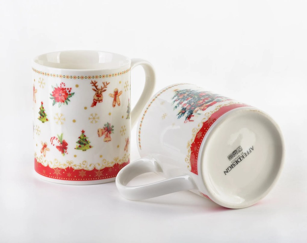 Sada 2 ks porcelánových hrnků NIKOLAO 400 ml bílé