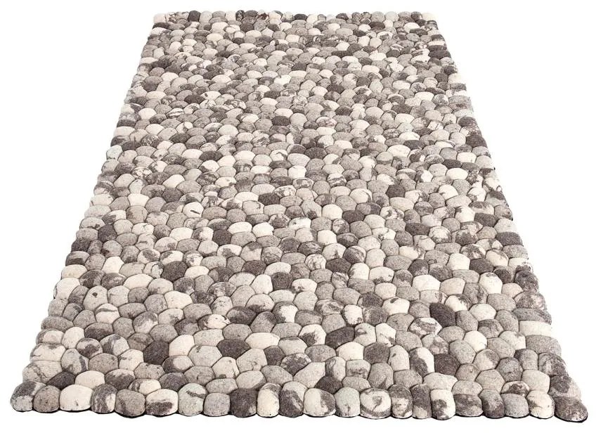 Dizajnový koberec Jayda 200x120 sivá plsť
