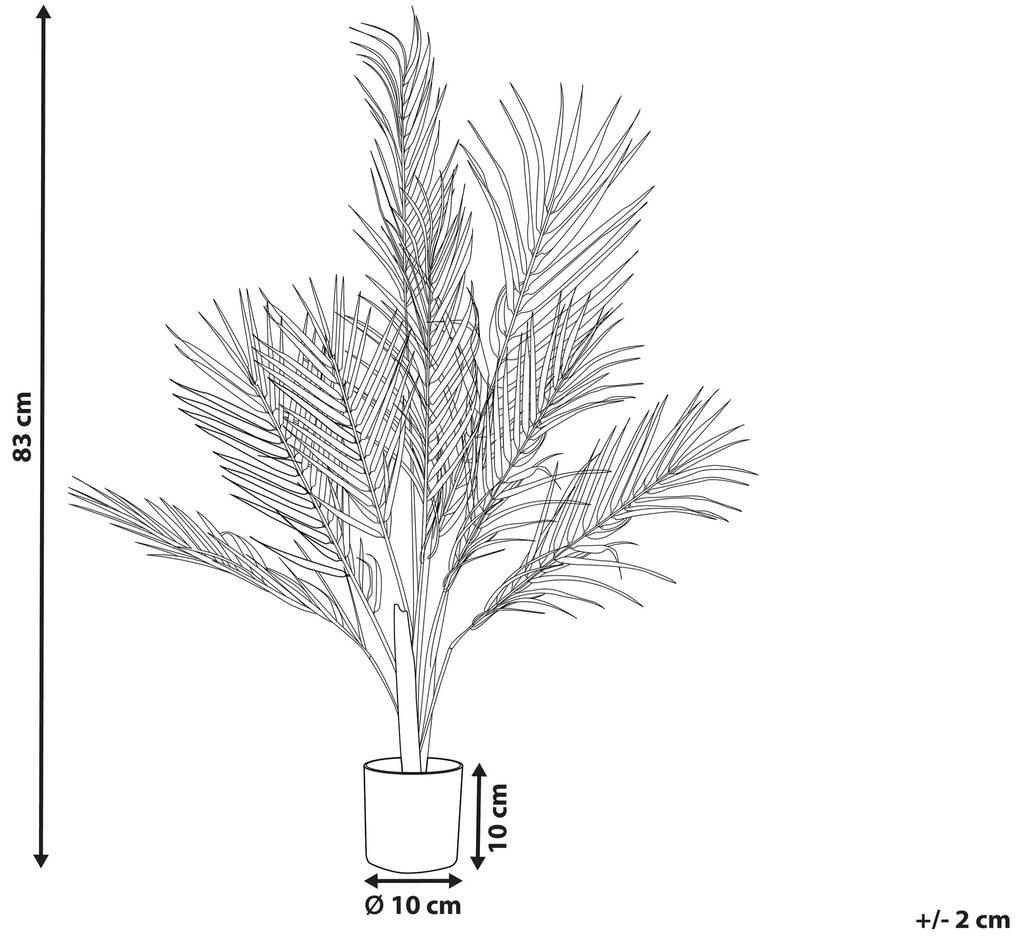 Umelá rastlina v kvetináči 83 cm ARECA PALM Beliani