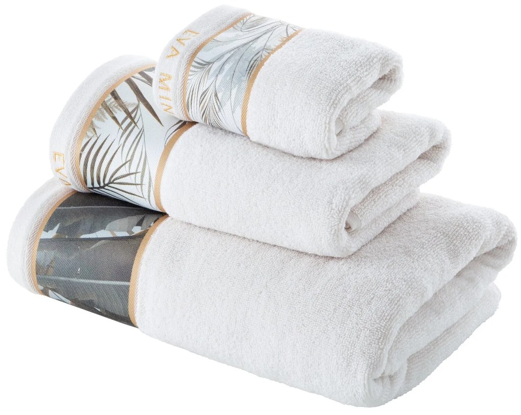 FROTÉ UTERÁK EVA MINGE17 SADA 3 KS 70X140 CM BIELA