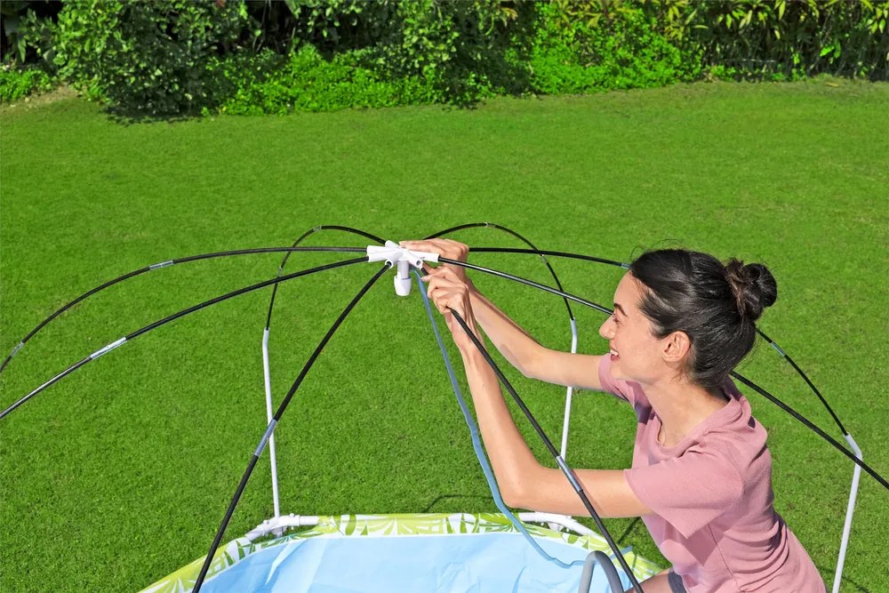 LEAN Detský rámový záhradný bazén 244x51 cm - zelená