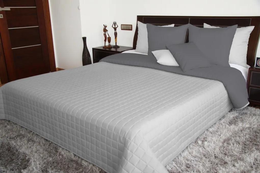 DomTextilu Obojstranný prešívaný prehoz na postel sivej farby Šírka: 75 cm | Dĺžka: 160 cm 23004-141334