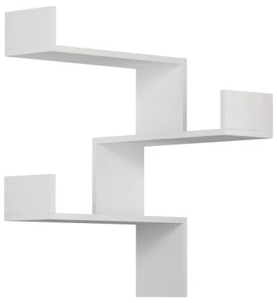 Rohová nástenná polica LUKSA 90x60 cm biela