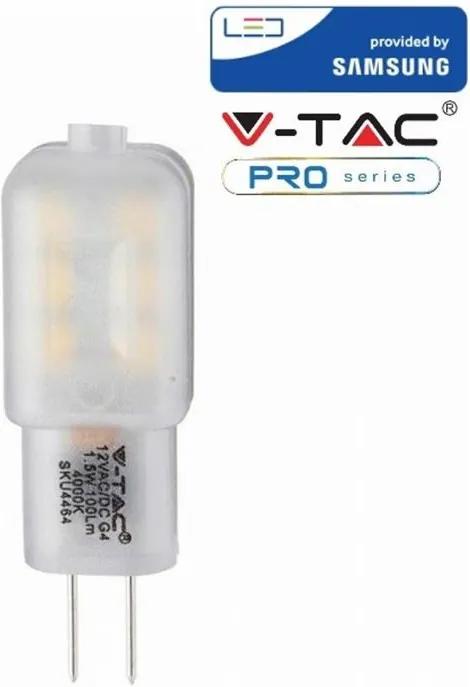 V-TAC PRO SAMSUNG LED žiarovka G4 1,5W denná biela