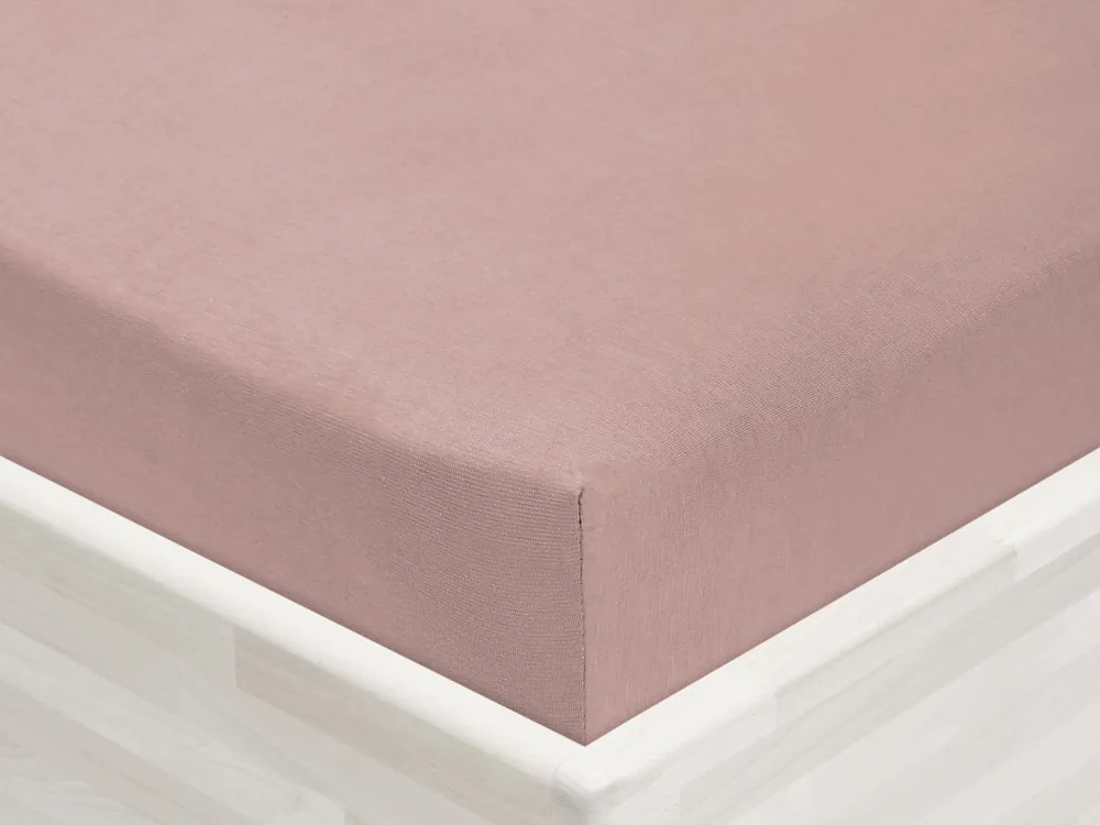 Detské jersey napínacie prestieradlo do postieľky JR-024 Hnedoružové 60 x 120 x 10 cm - do postieľky