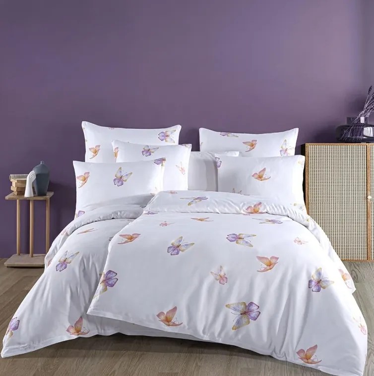 Saténové obliečky Flutter 160x200/2x70x80 cm