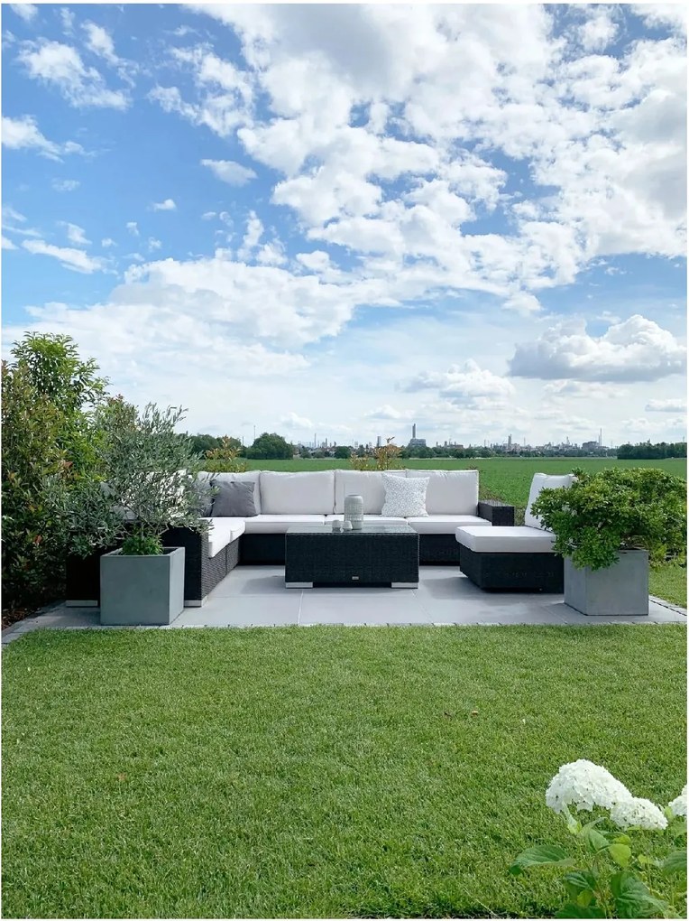 Kvetináč BLOCK, sklolaminát, 40x40x40 cm, betón design