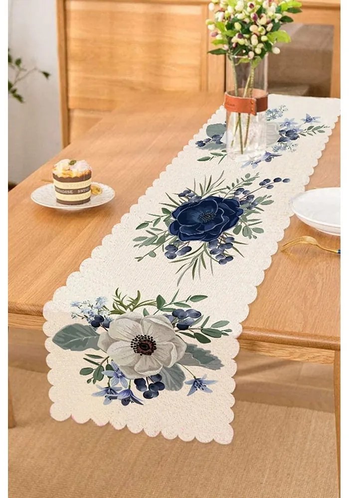 Behúň na stôl 40x130 cm Blue Rose – Minimalist Cushion Covers