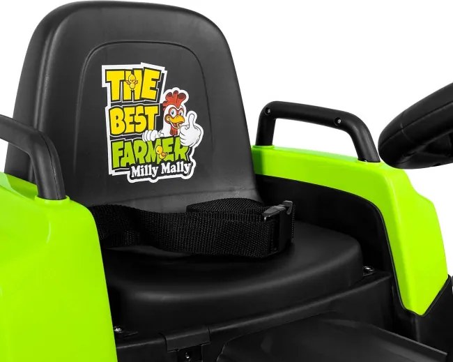 Elektrický traktor s prívesom Rolly zelený