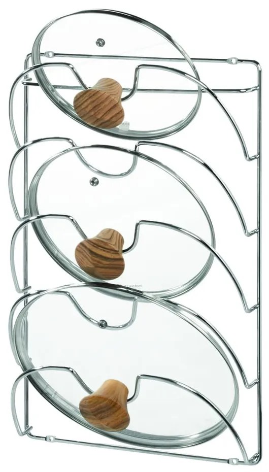 Nástenný oceľový držiak na pokrievky Classico – iDesign