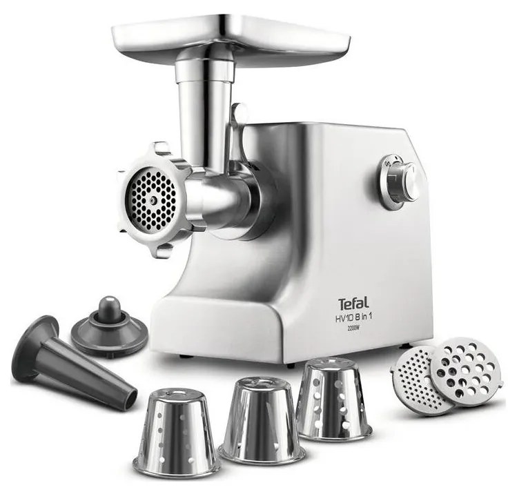 Tefal - Mlynček na mäso 8v1 2200W/230V strieborná