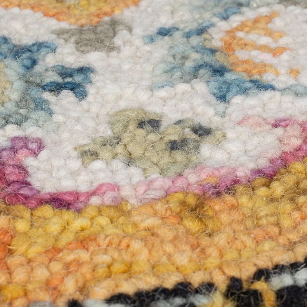 Flair Rugs, Kusový koberec Wool Loop Dahlia Yellow/Multi, 160x230, žltá, obývacia izba