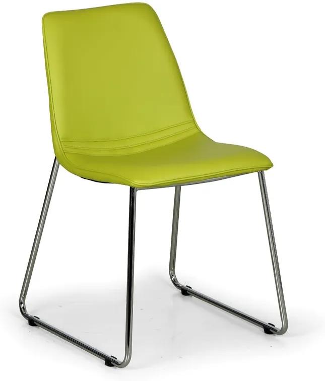 Stolička SPRING, zelená, 4 ks