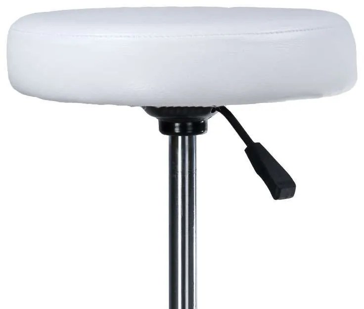 LuxuryForm DESIGN Taburet PING na podstave s kolieskami - biely