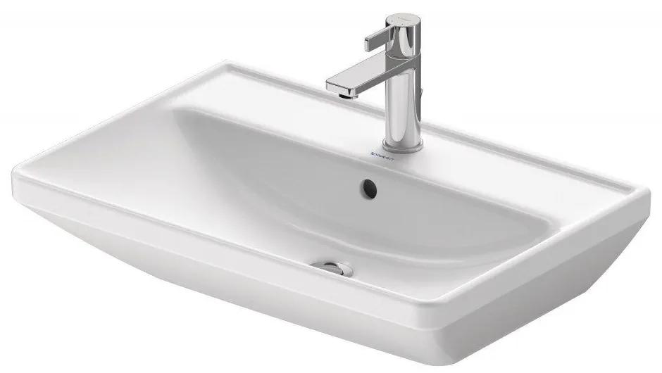 DURAVIT D-Neo závesné umývadlo s otvorom, s prepadom, 650 x 440 mm, biela, 2366650000