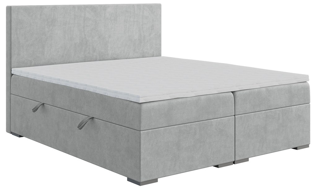 Kontinentálna posteľ 140 cm Lemmy (sivá) (s matracom a úl. priestorom). Vlastná spoľahlivá doprava až k Vám domov. 1043398