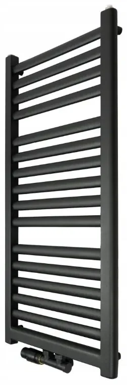 Regnis Elba, Vykurovacie teleso 440x1580mm so stredovým pripojením 50mm, 701W, čierna, ELBA160/40/D5/BLACK