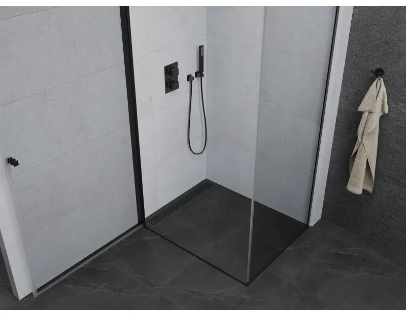Mexen Pretoria sprchovací kút 90x100cm, 6mm sklo, čierny profil-číre sklo, 852-090-100-70-00