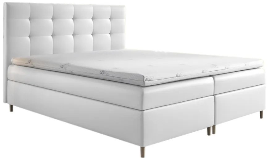 Čalúnená posteľ boxspring DAKOTA + topper, 160x200, madryt 920