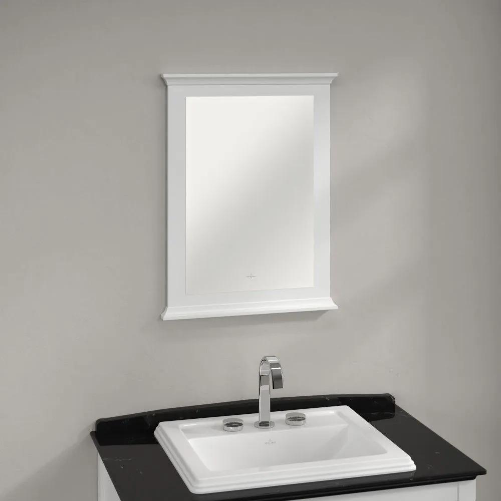 VILLEROY &amp; BOCH Hommage zrkadlo, 557 x 37 x 740 mm, matná biela lakovaná, 85652000