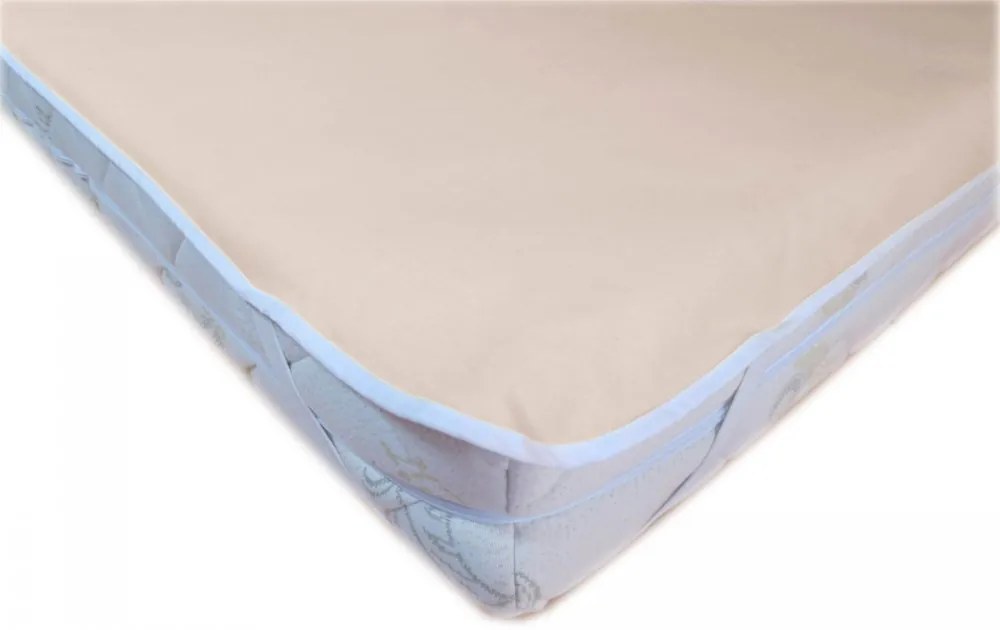 Nepremokavý chránič na matrac 100% bavlna biela káva 60x120 cm
