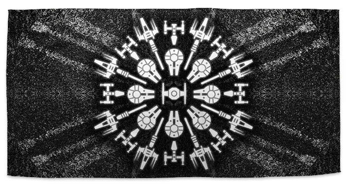Sablio Uterák Star Wars Vesmírne lode na šedom abstrakte - 50x100 cm
