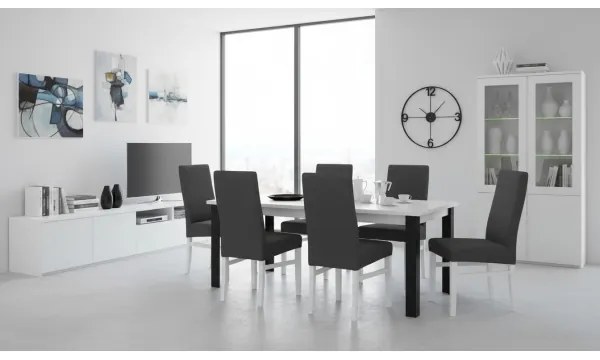 Jedálenská stolička ALISON sivá/biela