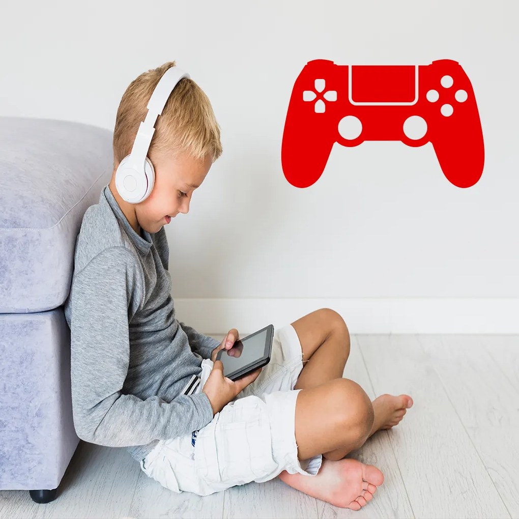 Veselá Stena Samolepka Ovládač na playstation Farba: modrá, Veľkosť: 60 x 39 cm
