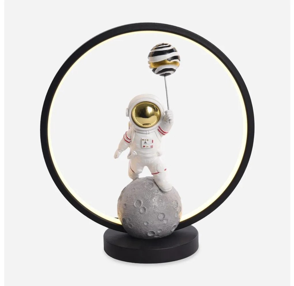Zuma Line EX04F307U-1 - LED Stolná lampa ASTRONAUT LED/4W/5V čierna ZL0772